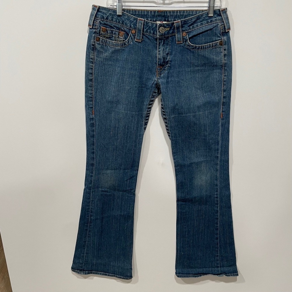 True Religion Bobby Mens Straight Leg Jeans Blue Denim Made in USA Size 30